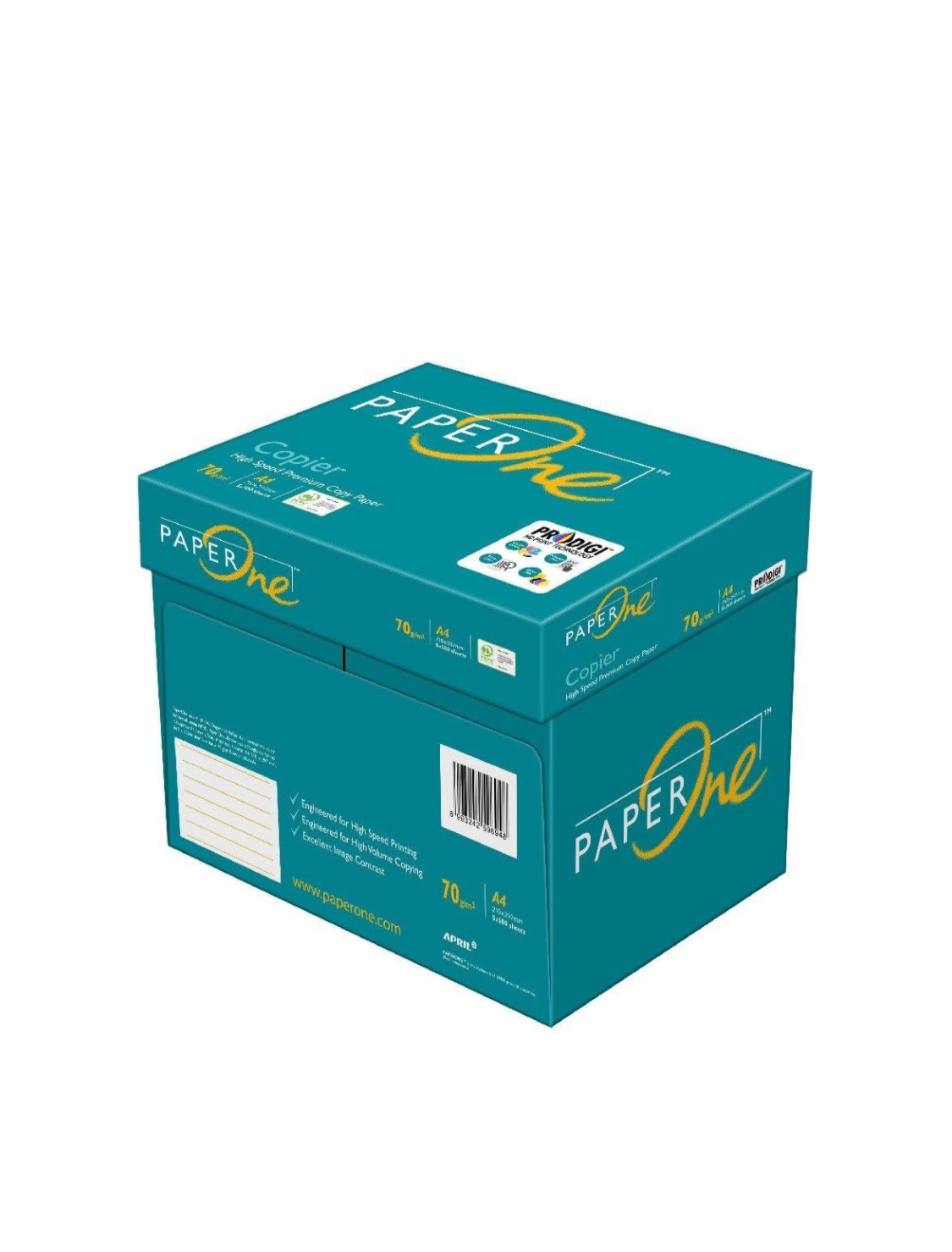 Confezione 5 Risme tot 2500 fogli Carta A4 PaperOne 75GR High Performance