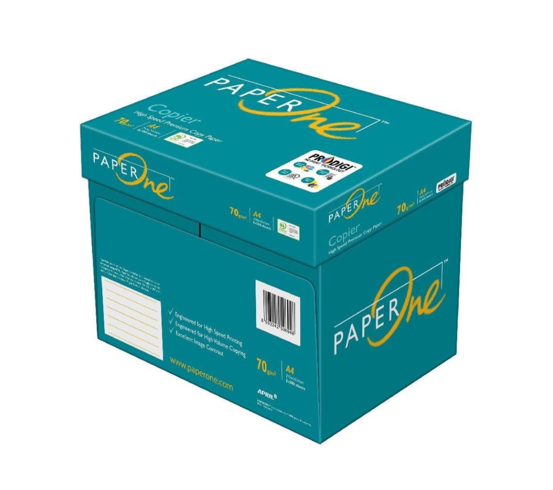 Confezione 5 Risme tot 2500 fogli Carta A4 PaperOne 75GR High Performance