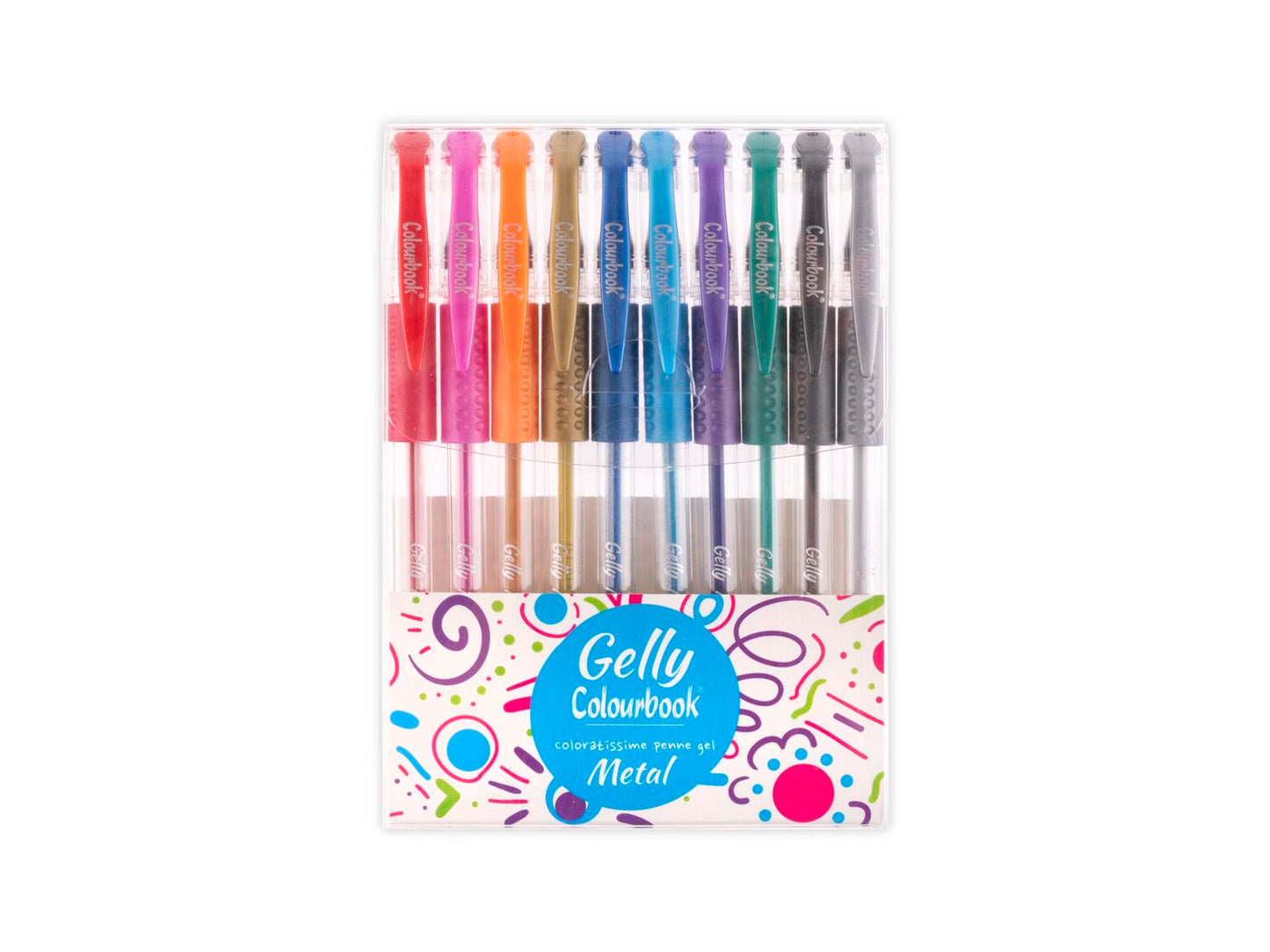 Set 10 penne gel Gelly – Metal