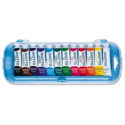 GIOTTO TEMPERA IN TUBETTI ASSORTITI 12 UNITÀ DA 7.5 ML.